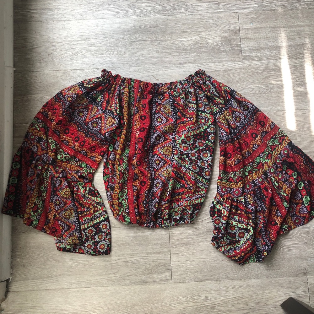 Anthropologie off the shoulder crop top